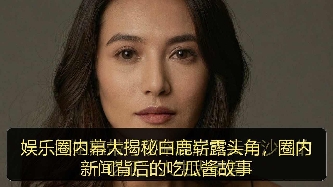 娱乐圈内幕大揭秘白鹿崭露头角,圈内新闻背后的吃瓜酱故事